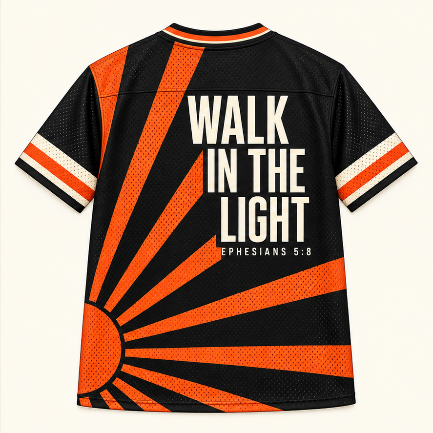 Children of Light — Sunburst Jersey — back — digital product visualization