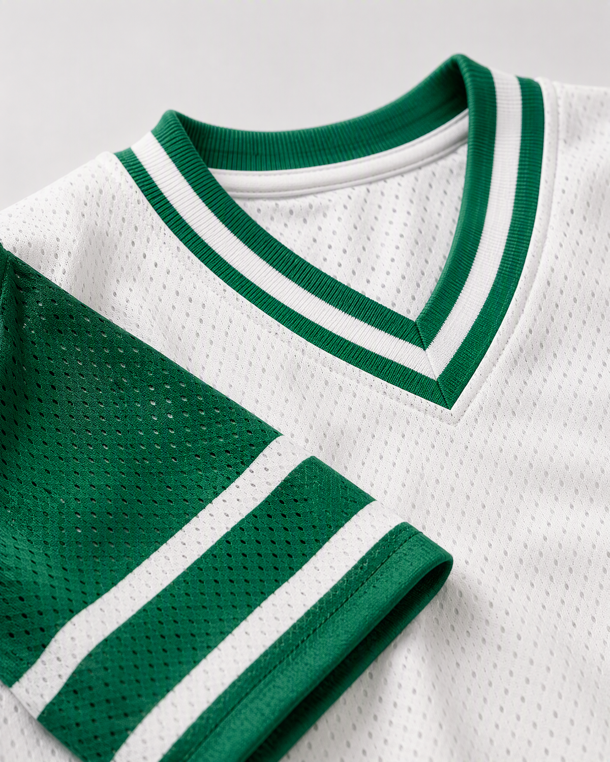 Prayer Warrior 18 — Nigeria Faith Jersey — detail sleeve — digital product visualization