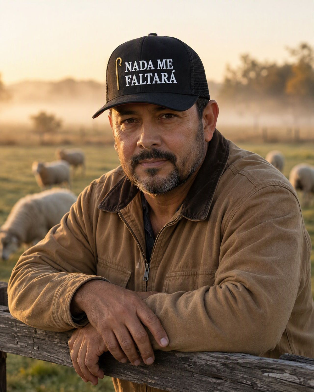 Gorra El Buen Pastor worn