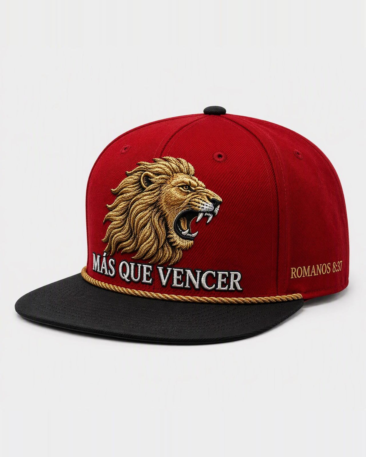 Gorra Más que Vencer — Plana (flat brim snapback)