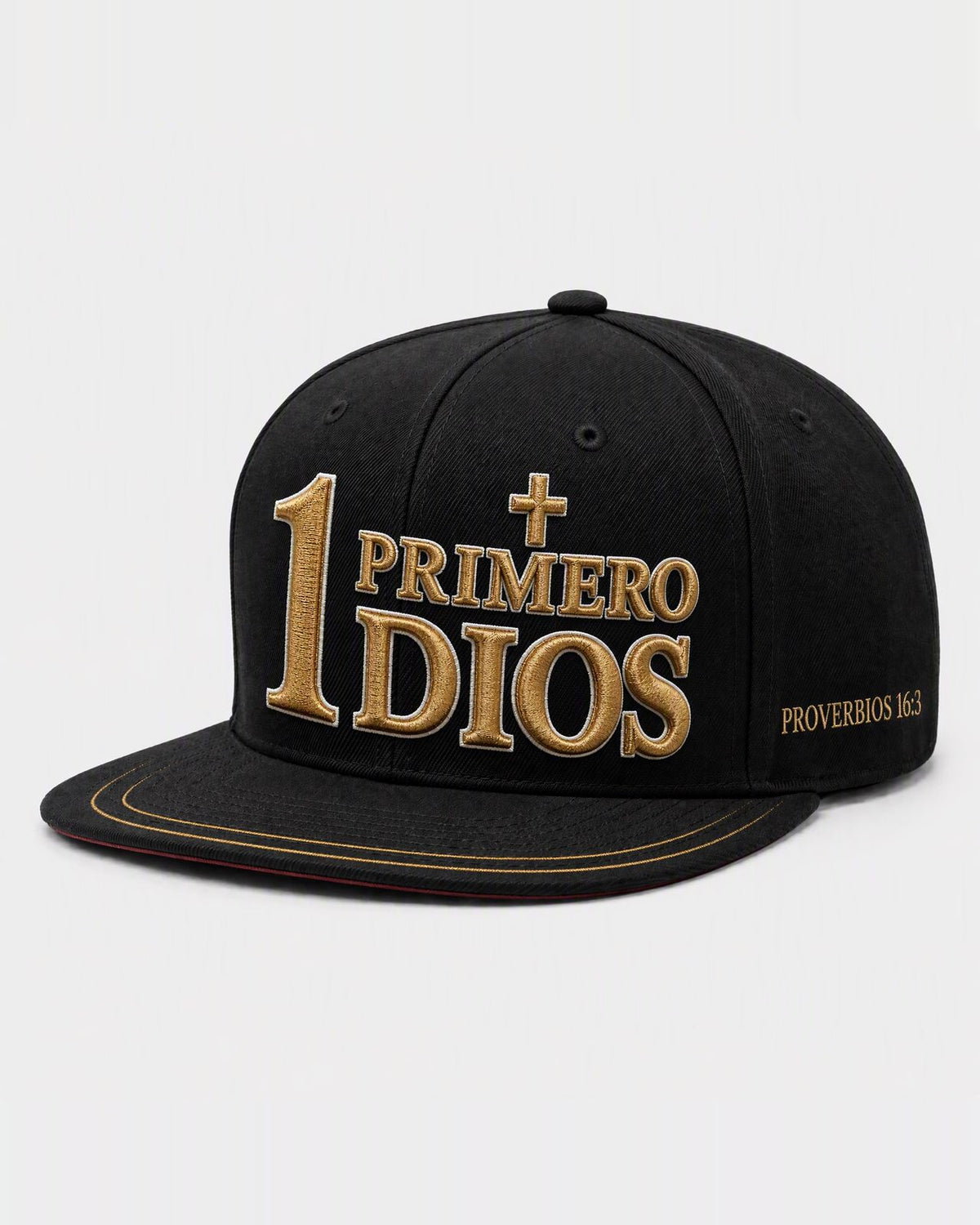 Gorra Primero Dios — Plana (flat brim snapback)
