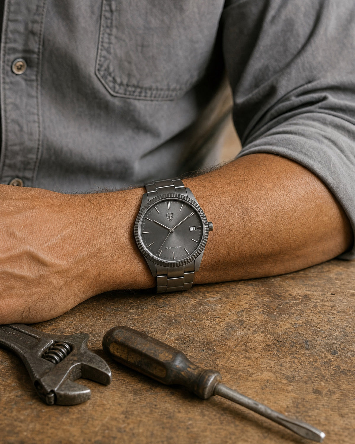 Armadura watch on the wrist