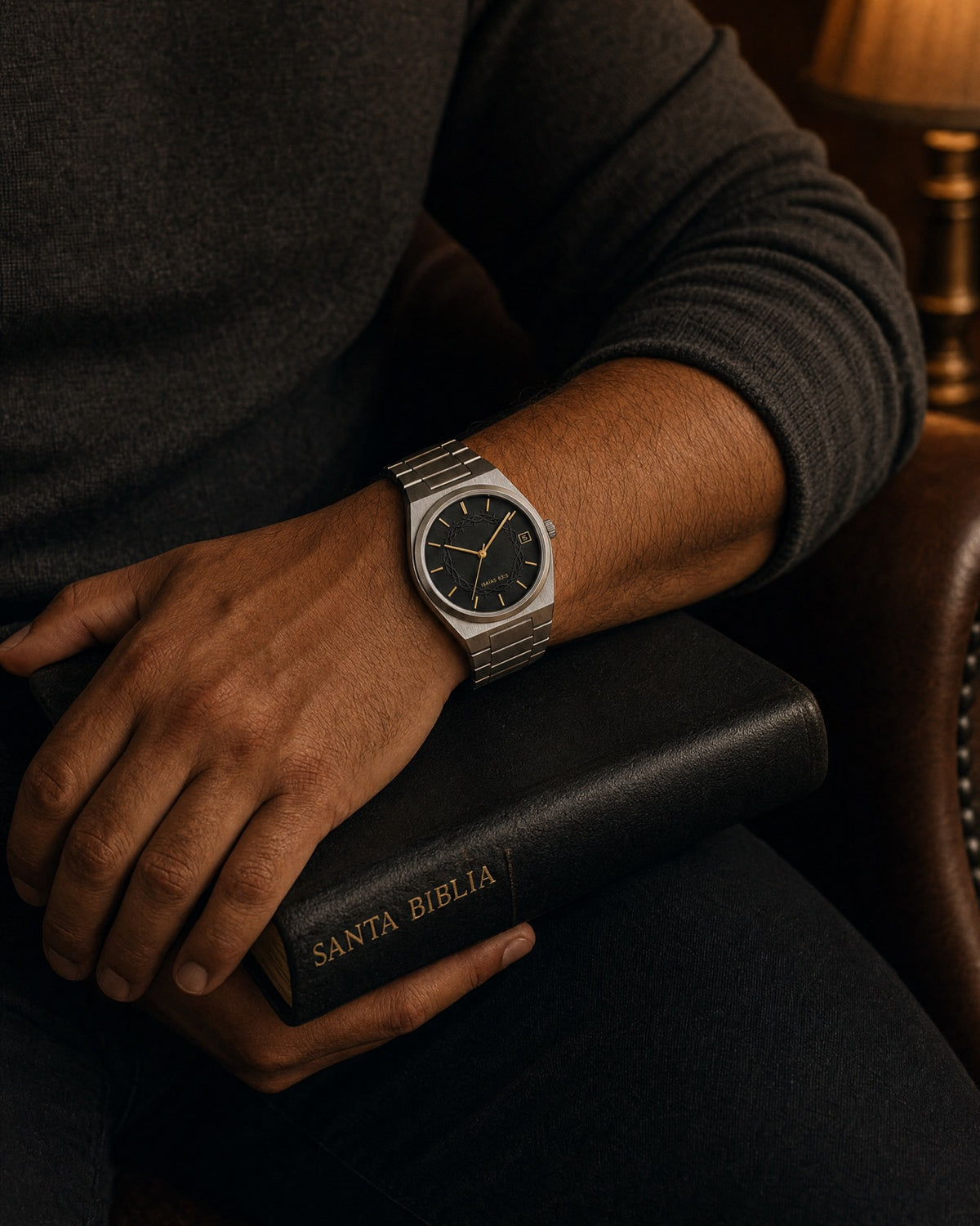 Corona watch on the wrist