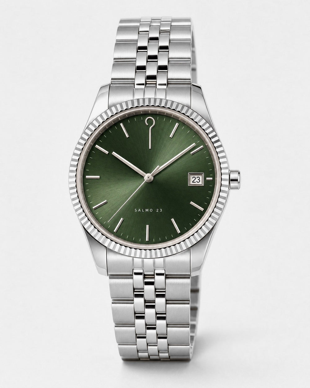 El Buen Pastor watch, deep pasture green sunray dial